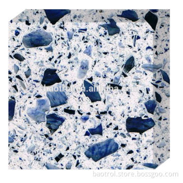 Newest 20mm quartz stone/blue color quartz stone for kitchen countertop